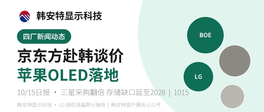 京东方赴韩谈价+苹果OLED笔电落地
