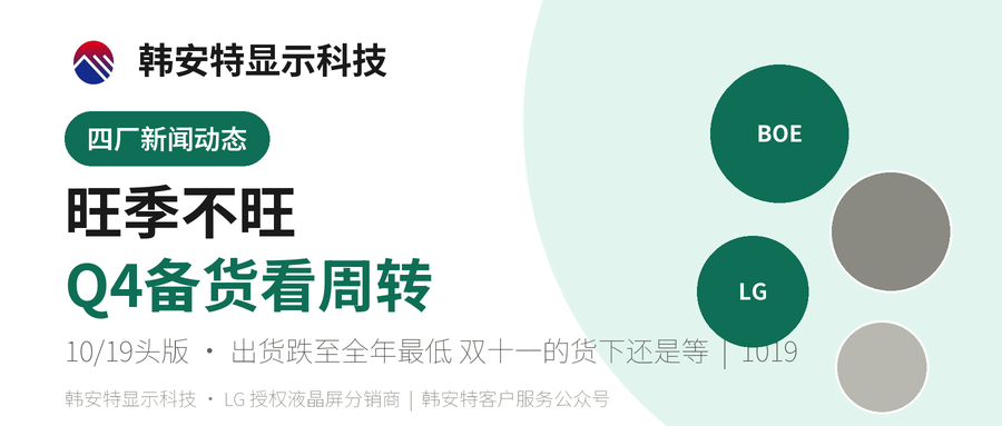 旺季不旺：Q4面板出货要跌到全年最低，双十一的货现在下还是等？